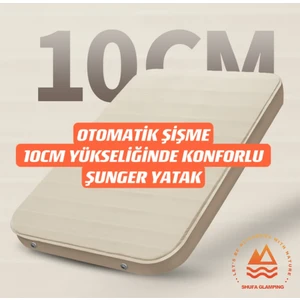 - Sünger Otomatik Şişme Yatak 10CM Yüksekliğinde
