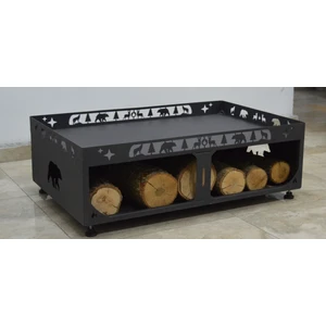 Flame Stove FS-107D Retro & Altara Odunluk (60 x 90)