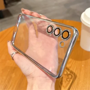 Galaxy S23 Plus Kılıf 3D Kamera ve Lens Mercek Korumalı Ultra Lüks Razer Plating Case