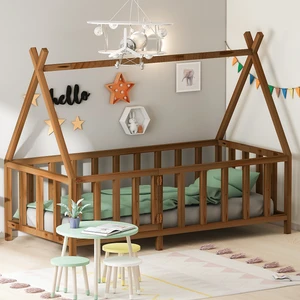 Givayo Wood's Joy Montessori Yatak Ceviz Kapılı 90*190