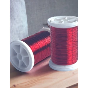 0.30 mm ( 100GR- 150M)  Kırmızı Renkli Bakır Filografi Teli