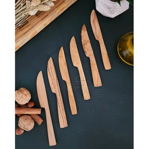 Zeytin Ağacı Ahşap Tahta Bal Reçel Kaşığı Kahvaltı Çatalı Kahvaltı Bıçağı