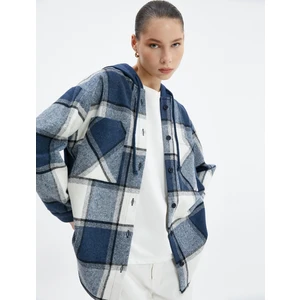 Oduncu Gömlek Oversize Kapüşonlu Cepli Çift Kumaş