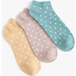 3-Pack Multicolor Polka Dot Bootie Socks Set