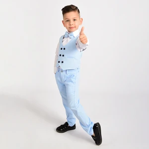 Merdia Kids Erkek Çocuk Smokin Takım Elbise Yelekli Papyonlu