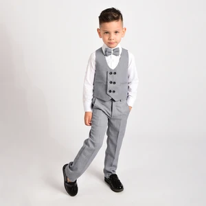 Merdia Kids Erkek Çocuk Smokin Takım Elbise Yelekli Papyonlu