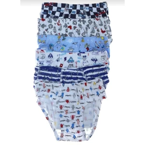 0255 Erkek Desenli Çocuk Slip Külot 6 Adet