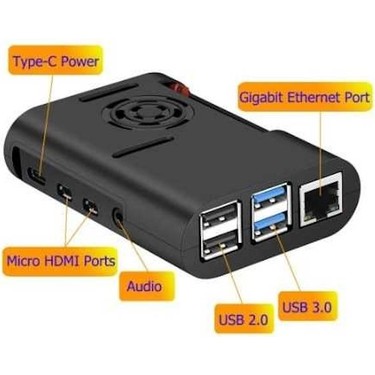 Raspberry Pi 4 Fan Case-Siyah Fiyatı - Taksit Seçenekleri
