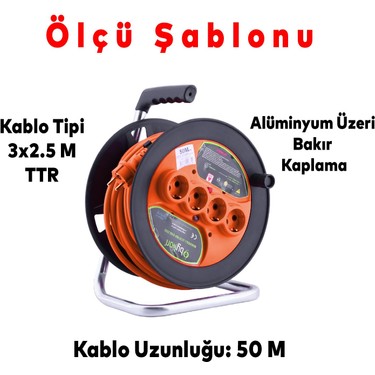 Bylion IP20 Plastik Makaralı Seyyar 4 Prizli Uzatma Kablosu Fiyatı