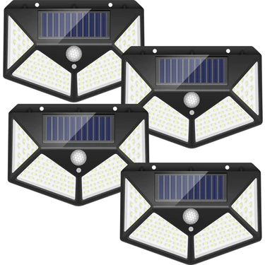 Robeve Geniş Açılı Solar LED 100 LED 3 Modlu Harekete Duyarlı Güneş Enerjili Solar LED Suya