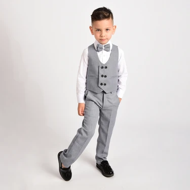 Merdia Kids Erkek Çocuk Smokin Takım Elbise Yelekli