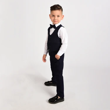 Merdia Kids Erkek Çocuk Smokin Takım Elbise Yelekli