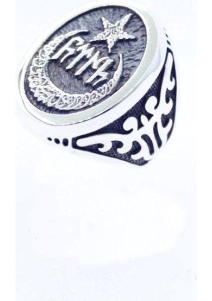 Ayyıldızlı Kalemli Gümüş Erkek Yüzüğü 170030870G16Y fiyatları