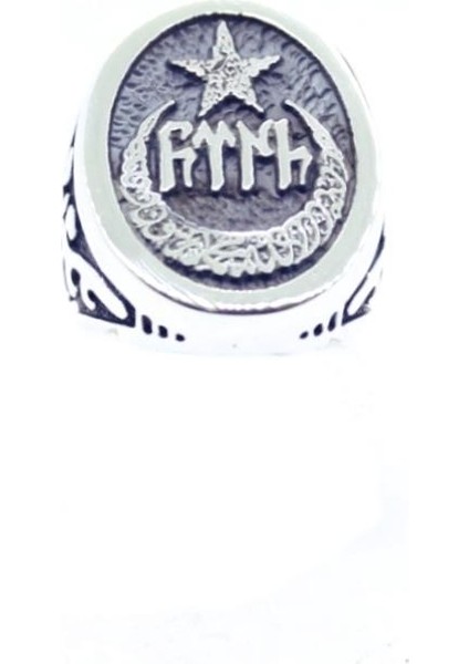 Ayyıldızlı Kalemli Gümüş Erkek Yüzüğü 170030870G16Y modelleri