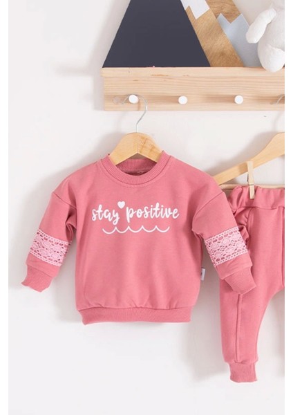 Stay Pozitive Dantelli 2'li Pamuk Kız Bebek Takım fiyatları