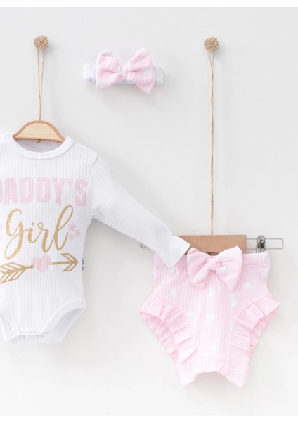Daddy's Girl Bandanalı Kız Bebek Takımı modelleri
