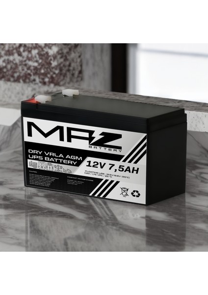12 Volt 7.5 Amper (Ah) Kuru AGM VRLA Akü (Yeni Üretim) fiyatları