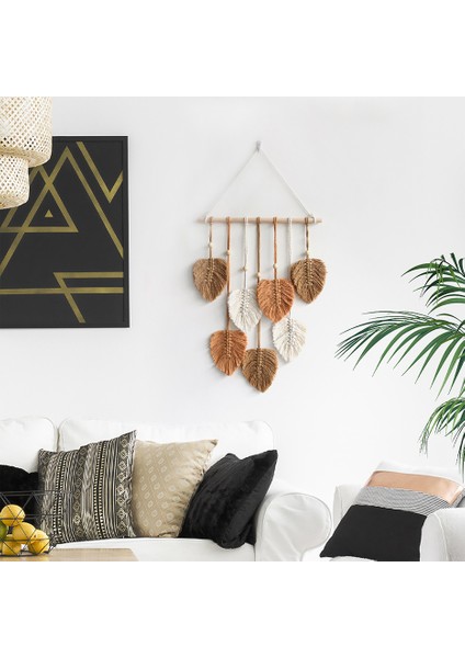 Çin Geleneksel El Dokuması Pamuk Ip Yapraklarındanduvar Süsü, Dekoratif Bahçe, Balkon Süsü (Yurt Dışından)