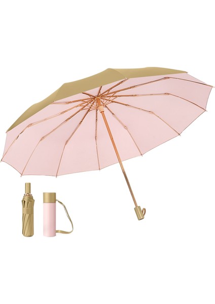 Çin Stili Yağmur Veya Parlaklıktam Otomatik Rüzgarda Kırılmayan Fiber Unisex Şemsiye 12 Telli (Yurt Dışından)