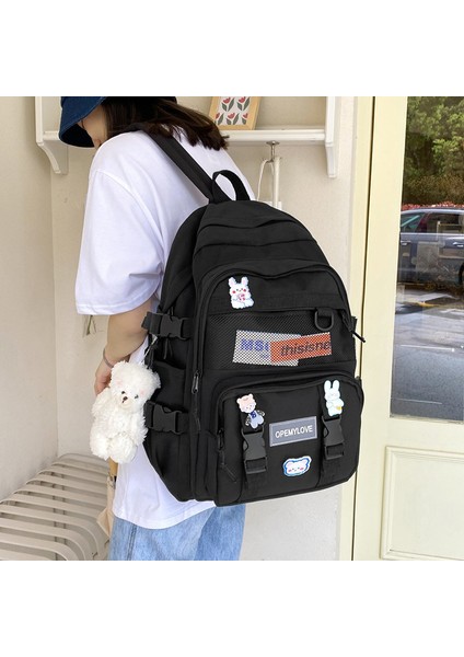 Gök Mavisi Moda Yeni Marka Naylon Kadın Sırt Çantaları Genç Kızlar Için Su Geçirmez Kumaş Sırt Çantası Okul Çantası Öğrenciler Gizli Sakli Konusmalar Seyahat Mochila Büyük (Yurt Dışından) fiyatları