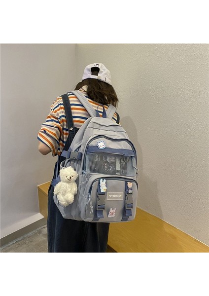 Gök Mavisi Moda Yeni Marka Naylon Kadın Sırt Çantaları Genç Kızlar Için Su Geçirmez Kumaş Sırt Çantası Okul Çantası Öğrenciler Gizli Sakli Konusmalar Seyahat Mochila Büyük (Yurt Dışından) modelleri