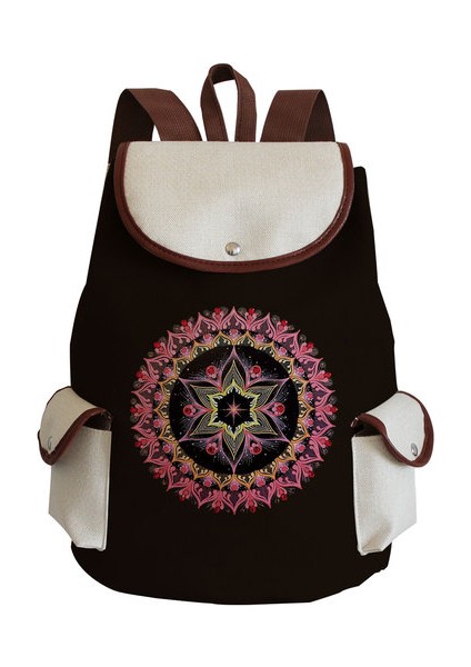 SJ3090 Mandala Sırt Çantası Mandala Baskı Çiçek Unisex Yüksek Kapasiteli Özelleştirilmiş Taşınabilir Büzgülü Çantalar Kadın Sırt Çantası Genç Kızlar Sırt Çantası (Yurt Dışından)