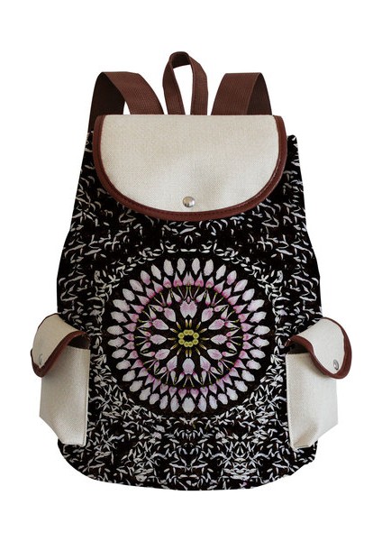 SJ3085 Mandala Sırt Çantası Mandala Baskı Çiçek Unisex Yüksek Kapasiteli Özelleştirilmiş Taşınabilir Büzgülü Çantalar Kadın Sırt Çantası Genç Kızlar Gizli Sakli Konusmalar (Yurt Dışından)