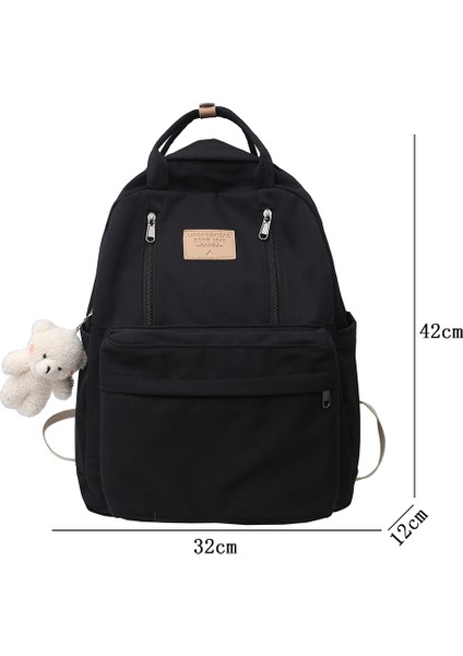 Pembe Moda Kadın Sırt Çantası Lise Öğrenci Çantası Genç Kızlar Için Büyük Kapasiteli Erkek Seyahat Laptop Çantası Su Geçirmez Siyah Mochilas (Yurt Dışından) indirimleri