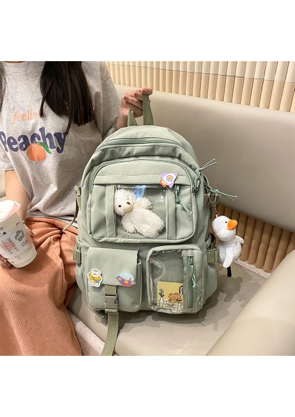Mavi Sevimli Kadın Büyük Kapasiteli Sırt Çantası Kadın Japon Lise Çantası Kolej Bayan Dizüstü Sırt Çantaları Kawaii Kız Seyahat Kitap Çantaları (Yurt Dışından) fiyatları