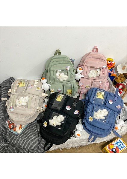 Mavi Sevimli Kadın Büyük Kapasiteli Sırt Çantası Kadın Japon Lise Çantası Kolej Bayan Dizüstü Sırt Çantaları Kawaii Kız Seyahat Kitap Çantaları (Yurt Dışından) indirimleri