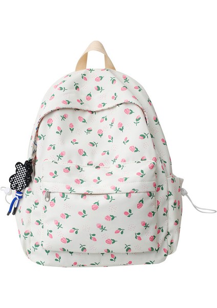 Pembe Kadın Çiçek Dizüstü Okul Çantası Bayan Sevimli Kitap Sırt Çantası Trendy Kız Kawaii Seyahat Sırt Çantası Moda Kolej Kadın Okul Çantası Yeni (Yurt Dışından)