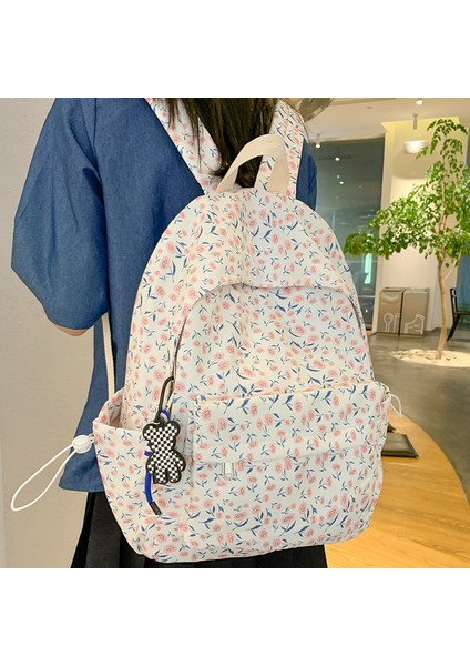 Pembe Kadın Çiçek Dizüstü Okul Çantası Bayan Sevimli Kitap Sırt Çantası Trendy Kız Kawaii Seyahat Sırt Çantası Moda Kolej Kadın Okul Çantası Yeni (Yurt Dışından) fırsatları