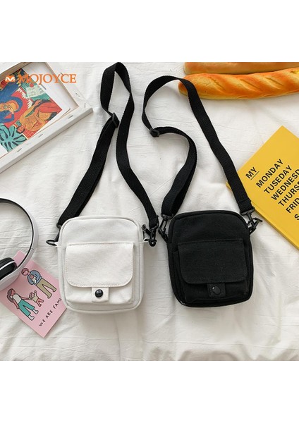Beyaz F Kanvas Kadın Crossbody Çanta Trend 2022 Küçük Omuz Çantası Kore Düz Renk Öğrenci Telefonu Çantası Basit Alışveriş Fermuarlı Çanta (Yurt Dışından) fiyatları
