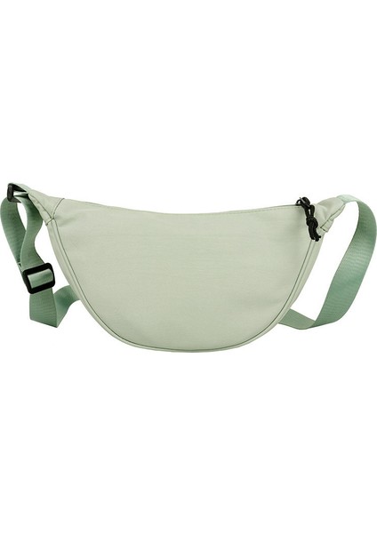 Siyah Moda Omuz Çantası Kadın Düz Renk Naylon Kadınlar Için Crossbody Çanta Rahat Çantası Geniş Kayış Kanvas Göğüs Çantası Küçük Çanta (Yurt Dışından)