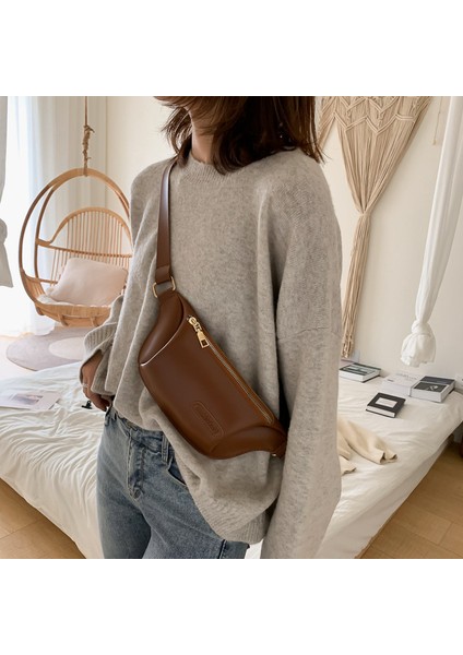 Kırmızı Yapraklar Kadın Çantası Bel Kemeri Çantası Omuz Çantaları Katı Pu Deri Tasarımcı Göğüs Çantası Kadın Çantalar ve Çantalar Moda Crossbody Çanta (Yurt Dışından)