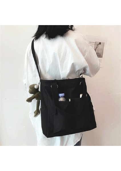 Bej Hiçbir Kolye Su Geçirmez Oxford Büyük Kapasiteli Tuval Kız Omuz El Kova Çanta Sepet Kadın Kadınlar Için Crossbody Çanta Rahat Tote Çantalar (Yurt Dışından) fırsatları