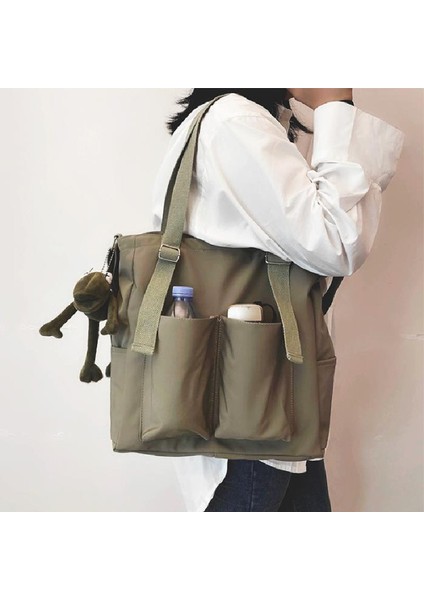 Bej Hiçbir Kolye Su Geçirmez Oxford Büyük Kapasiteli Tuval Kız Omuz El Kova Çanta Sepet Kadın Kadınlar Için Crossbody Çanta Rahat Tote Çantalar (Yurt Dışından) indirimleri