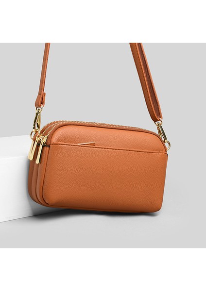 Sarı Çok Katmanlı Çanta Pu Lüks Çanta Kadın Omuz Çantaları Tasarımcı Kadınlar Için Crossbody Çanta Çanta Moda Kadın Messenger Çanta (Yurt Dışından)