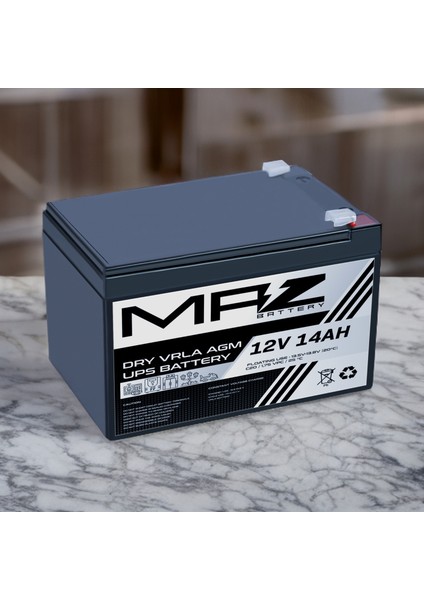 12 Volt 14 Amper (Ah) Kuru Agm Vrla Akü (Yeni Üretim)