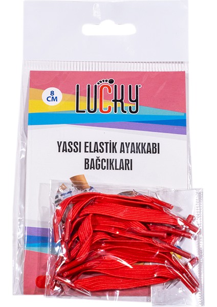 Lucky Yassı Esnek Pratik Elastik Ayakkabı Bağcık 1 Çift 12 Parça