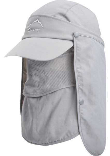 Kkmoon Unisex Çok Fonksiyonlu Güneşlik Şapka - Gri (Yurt Dışından)