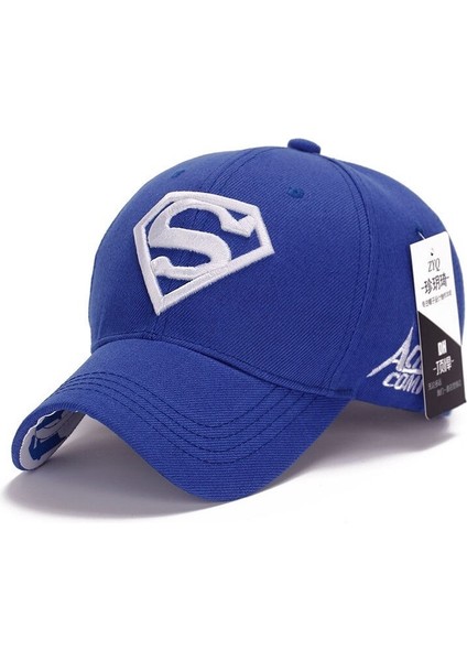 Luxuitems Superman Erkek Boy Beyzbol Şapkası Snapback Spor Kamyon Şoförü Ayarlanabilir Güneş Şapkası (Yurt Dışından)