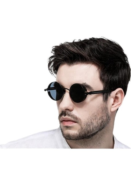 Shenzhen Xin Xin Klasik Gotik Steampunk Güneş Gözlüğü Polarize Vintage Yuvarlak Metal Çerçeve UV400 (Yurt Dışından) modelleri