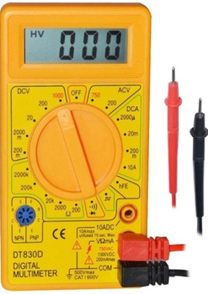 Dıgıtal Multımetre DT-830B Akım Ölçer ÖZS-8664