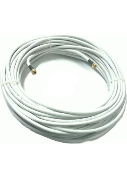 20 Metre Anten Uydu Kablosu Rg6-U6 Beyaz