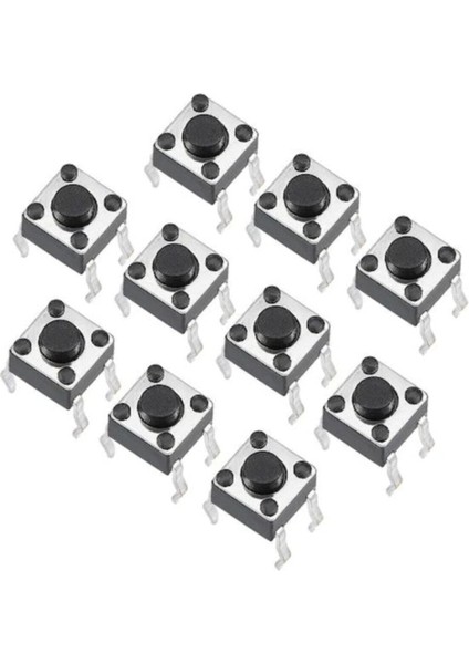 Push Button 6X6X6 mm 4 Pin Push Buton 10 Adet