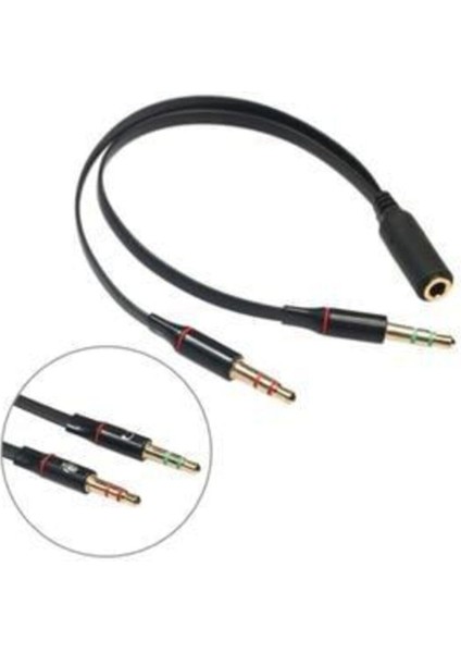 Brs Kulaklık Mikrofon Çevirici Ayırıcı Switch Splitter 3.5mm
