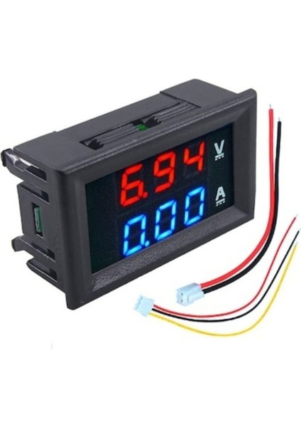 Dijital Voltmetre Ampermetre Dual Dc 0-100V 10A