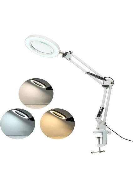 Büyüteç 803L 5x 12W LED Aydınlatma 107 mm Cam Lens 5 Diopter fiyatları