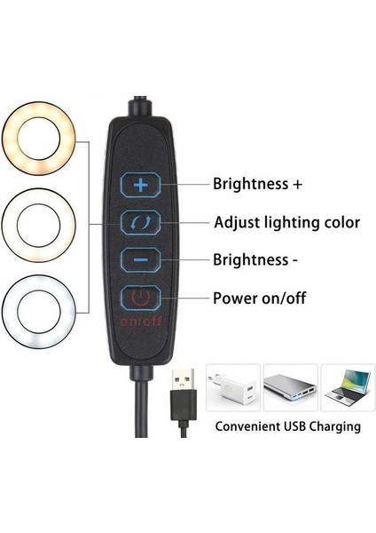 Büyüteç 803L 5x 12W LED Aydınlatma 107 mm Cam Lens 5 Diopter modelleri